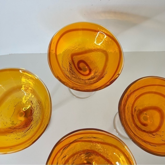 Vintage Hand Blown Margarita Glasses - Picture 5 of 8
